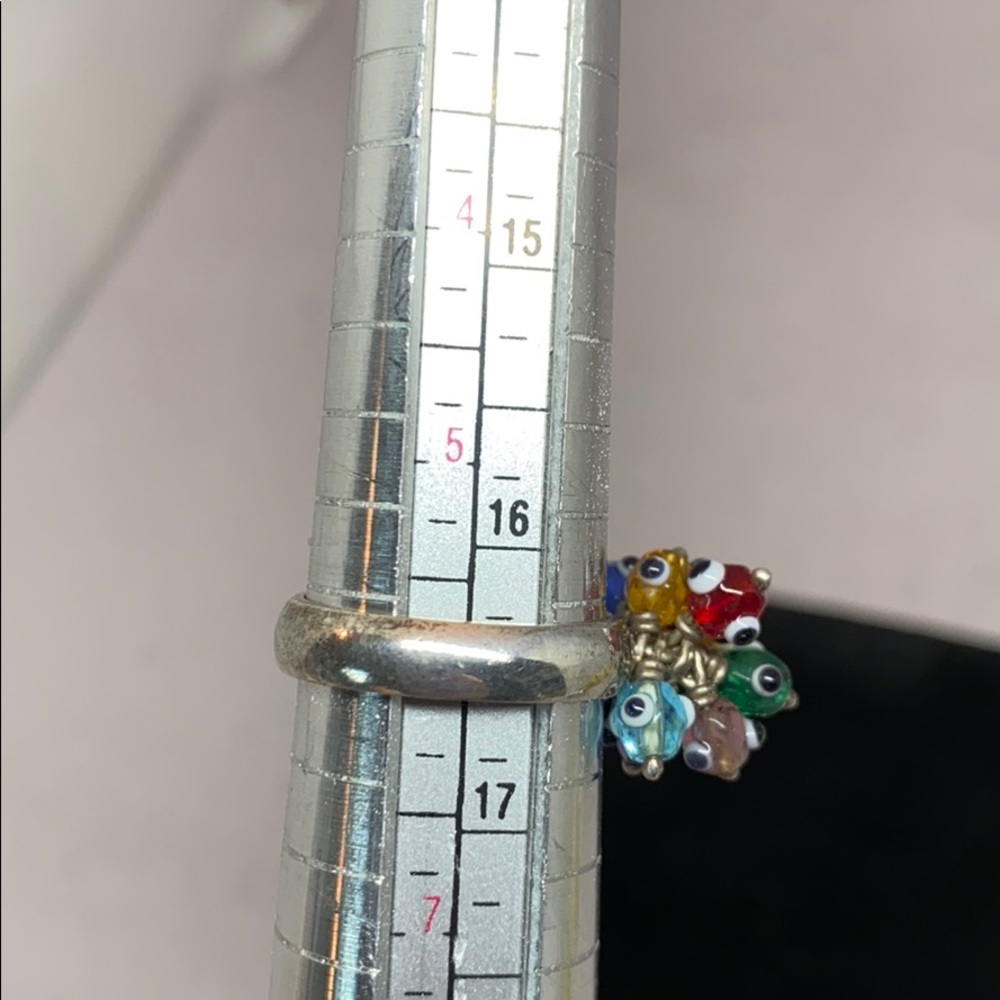 Sterling silver and glass bead ring - Picture 7 of 7